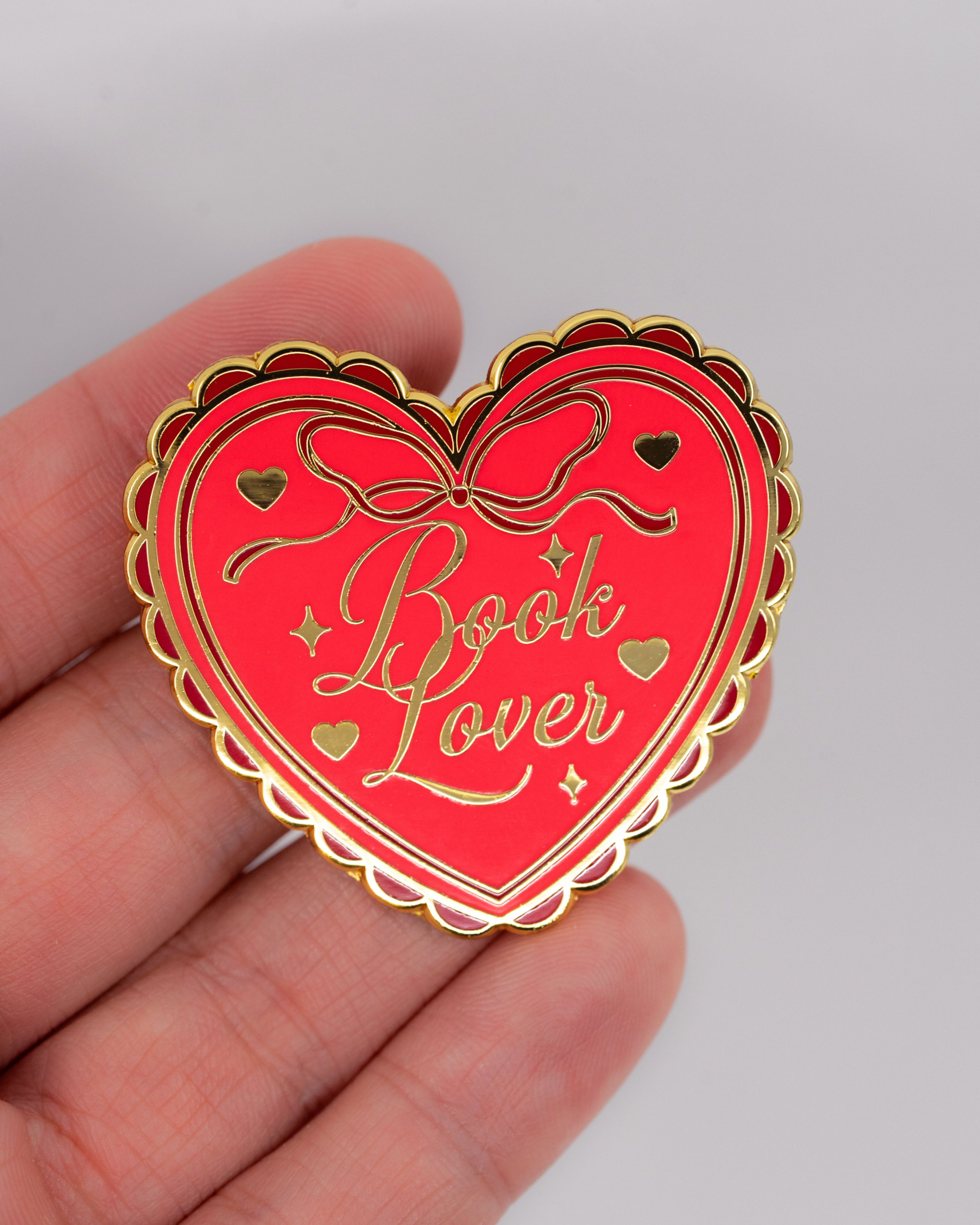 Book Lover Heart Enamel Pin | Valentine's Day