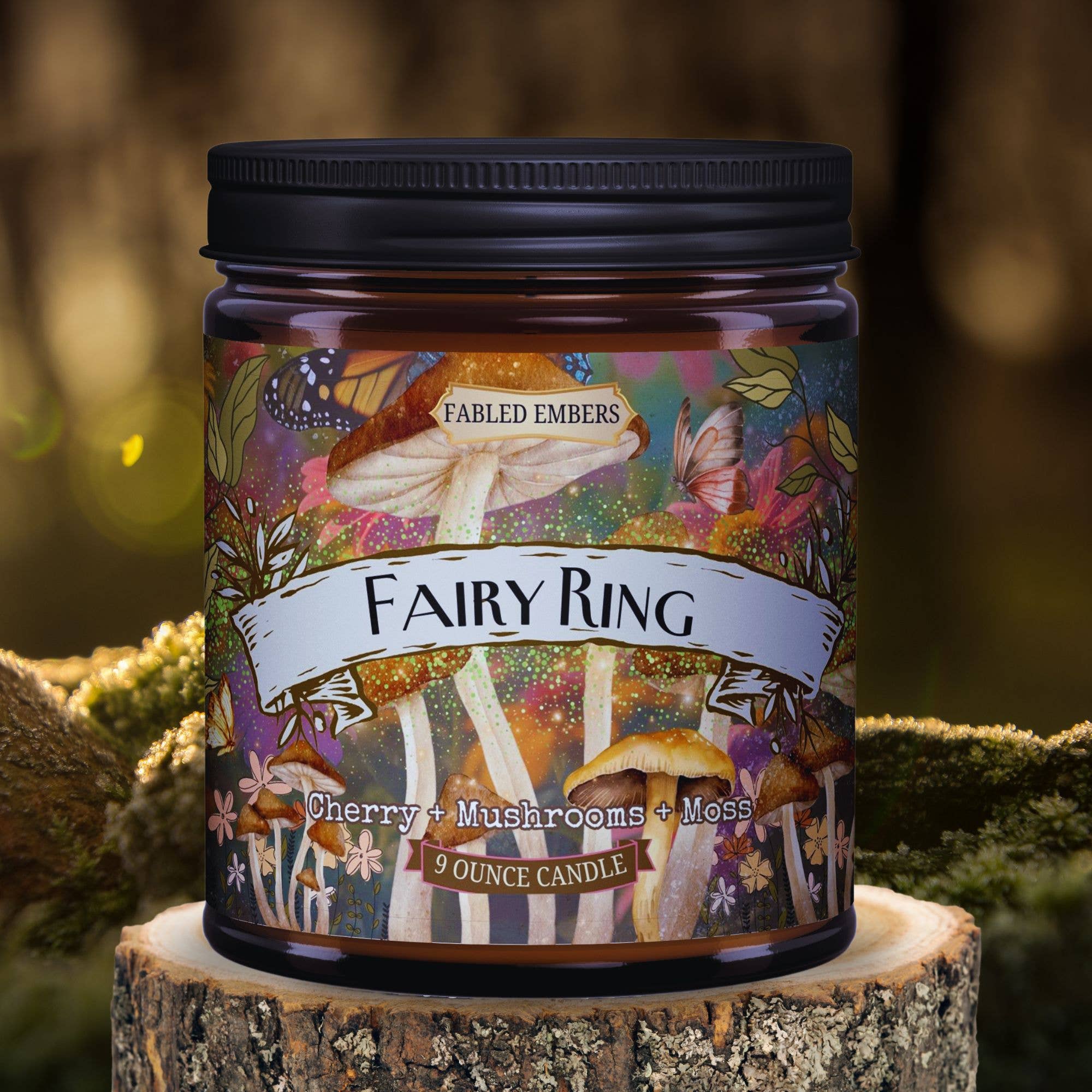 FAIRY RING bookish Cottagecore 9oz Candle Coconut Soy