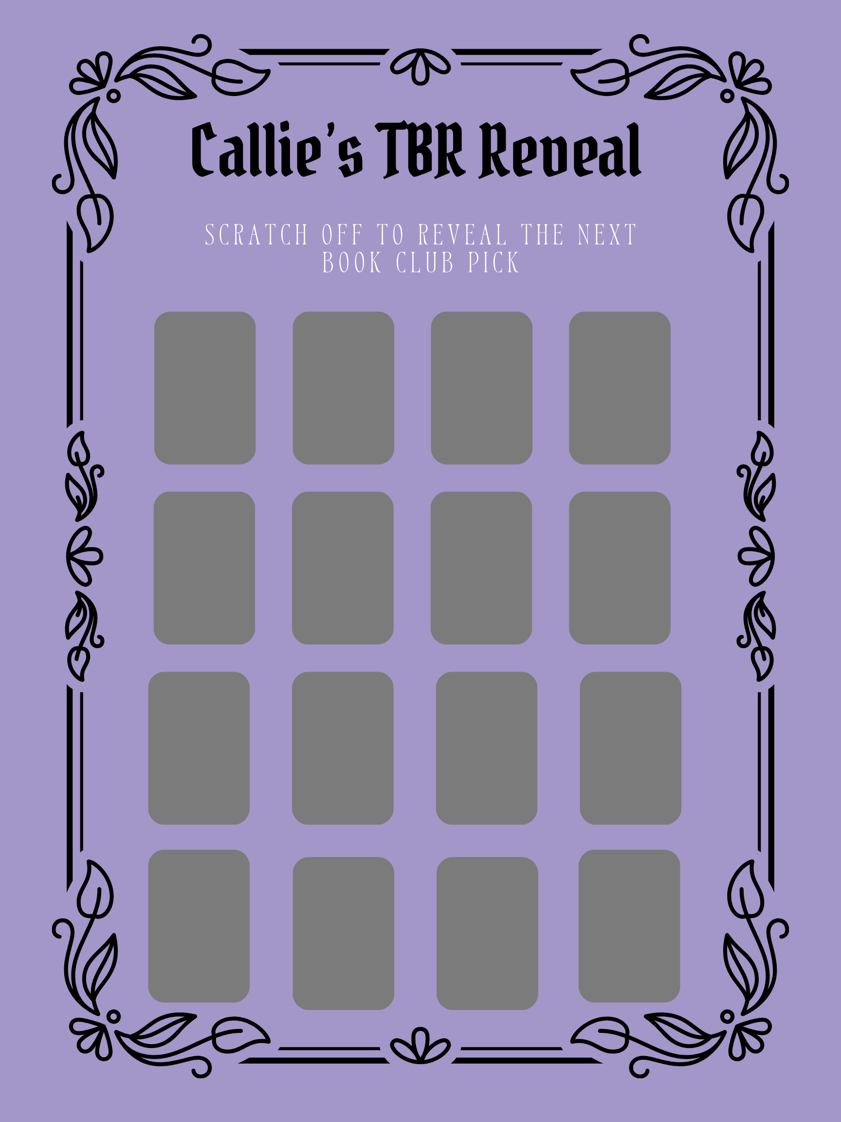 Fantasy "TBR" Reveal Poster