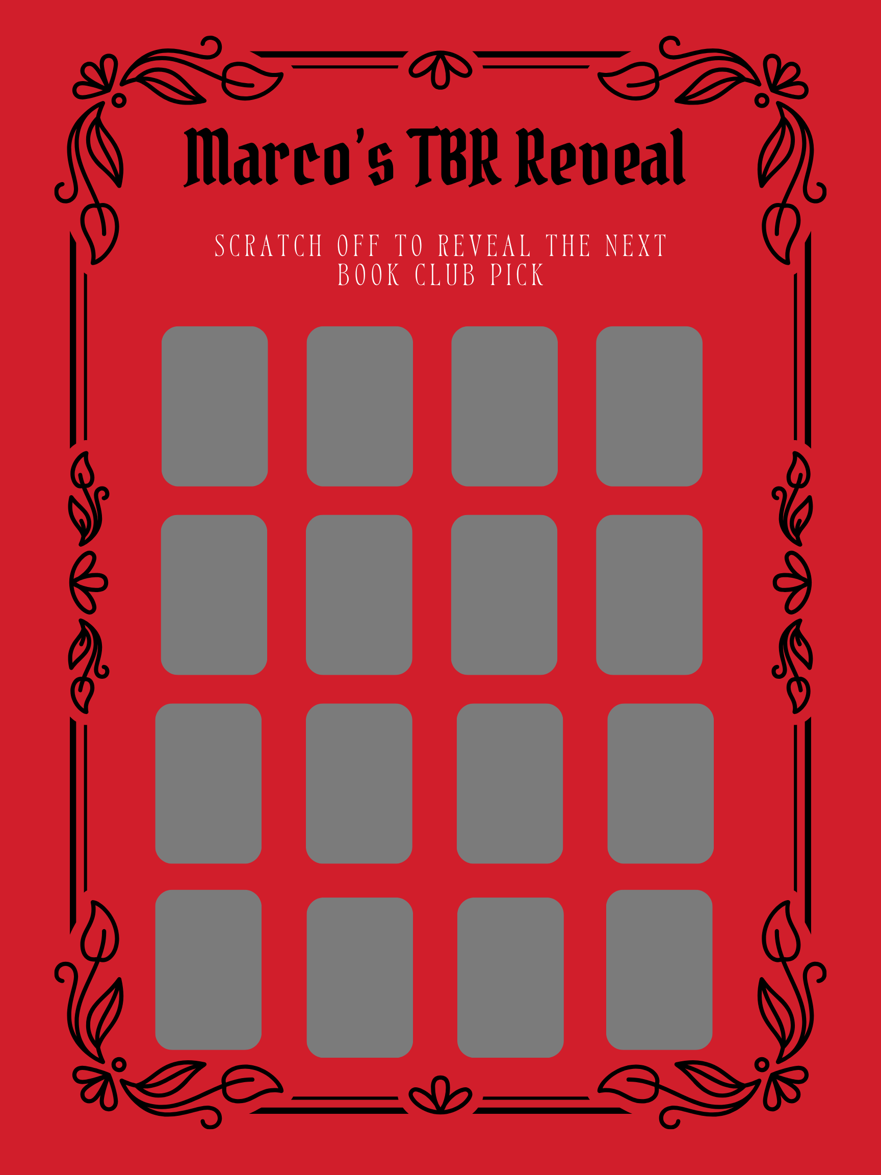 Fantasy "TBR" Reveal Poster